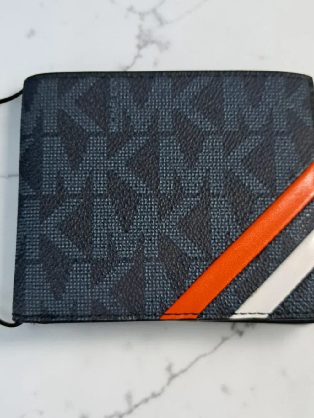 Michael Kors Men’s MK Black & MK Red /Blue /White Billfold Wallet Bundle